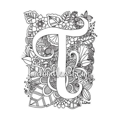 letter  coloring pages  adults printable color