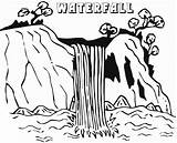 Waterval Waterfalls Kleurplaten Bestcoloringpagesforkids Coloringhome sketch template
