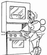 Mickey Coloring Oven Pages Sets sketch template