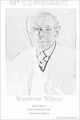 President 28th Sheet Wilson Woodrow Coloring Printable sketch template