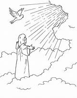 Heaven Ascension Ascending Himmelfahrt Christi Besuchen sketch template