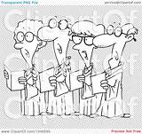 Choir Seniors Clip Cartoon Outline Illustration Rf Royalty Toonaday sketch template