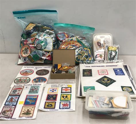 large collection  scouting badges lot  allbids