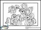 Coloring Pages Mlp Pony Little Mane Rainbow Friendship Magic Rocks Colors Team Minister sketch template