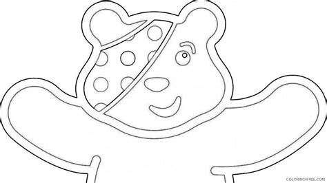 pudsey bear template sketch coloring page