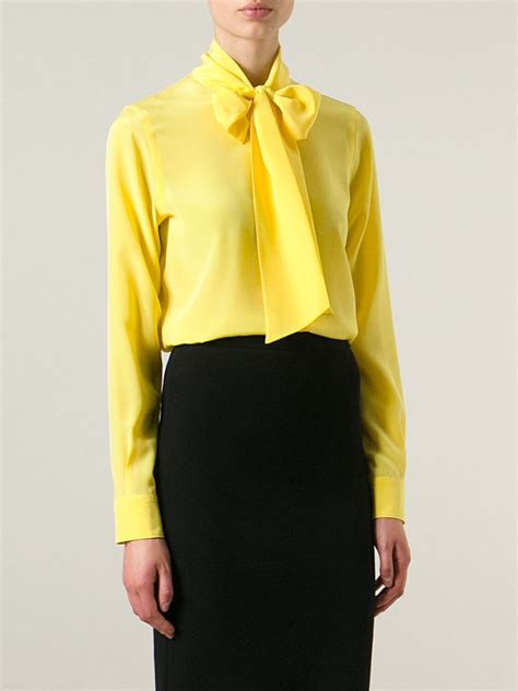 Moschino Silk Pussybow Blouse Lyst
