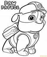 Patrol Paw Rubble Pages Coloring Color Online sketch template