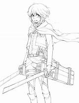Armin Titan Mikasa Wip Aot Ackermann sketch template