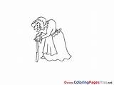 Old Woman Colouring Sheet Coloring Title sketch template