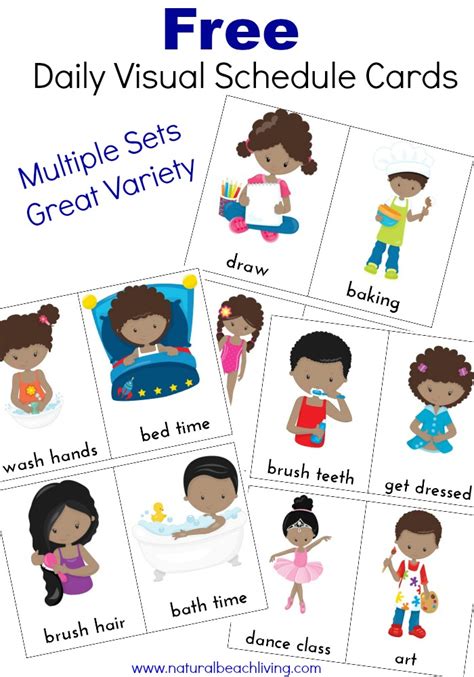 visual schedule pictures  task list templates