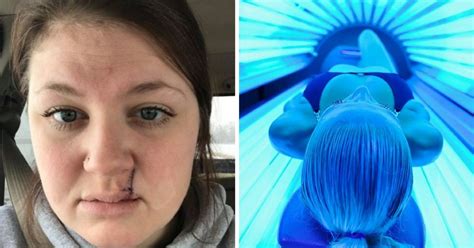 woman s selfie showing what tanning beds did to her face goes viral