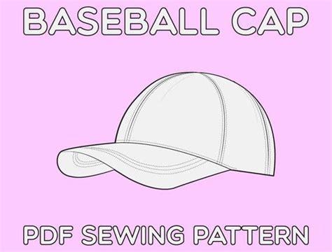 baseball cap  sewing pattern  size etsy   hat patterns