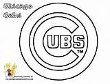 Coloring Pages Cubs Baseball Chicago Logo Mlb Team Kids Stencil Major League Sports Mascot Printable Boys Red Book Drawing Print sketch template