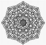 Coloring Pages Flower Intricate Mandala Printable Advanced Adults Mandalas Color Hard Detailed Difficult Print Adult Abstract Flowers Fun Pattern Celtic sketch template