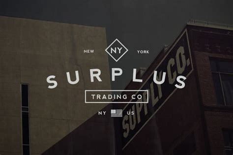 surplus trading  logo template  hustle supply   graphics vintage logo design