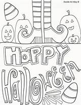 Halloween Coloring Doodle Pages Girl Sheets Alley Scout Printable Happy Fall Kids Colouring Color Costume Witch Drawings Book Books Fun sketch template