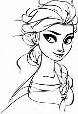 Elsa Coloring Frozen Pages Princess Anna Disney Drawing Body Printable Muslim Color Print Look Sheets Wecoloringpage Getcolorings Drawings Kids Face sketch template