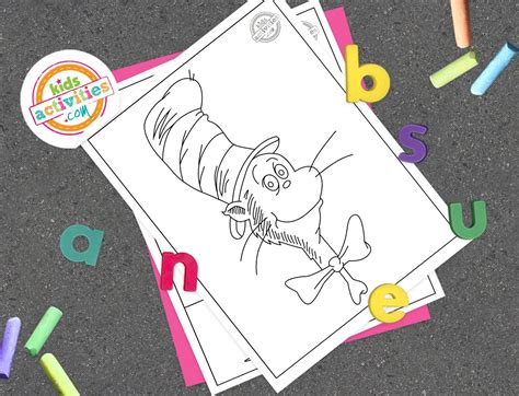 cat   hat coloring pages kids activities blog
