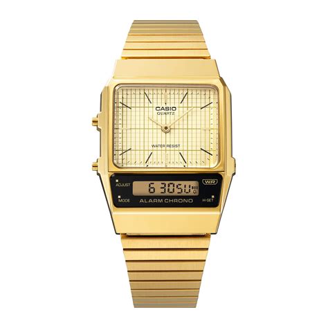 casio vintage dual time gold  uncle reco