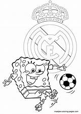 Madrid Real Coloring Pages Soccer Spongebob Logo Club Playing Color Fútbol Drawing Choose Board Sketchite sketch template