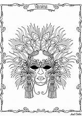 Carnival Mask Coloring Peacock Feathers Pages Venetian Feather Venice Beautiful Adults Adult Justcolor Print Masks Masquerade Feathered Drawings Printable Search sketch template