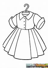 Dress Coloring Pages Kids Drawing Simple Dresses Clipartmag Getdrawings sketch template