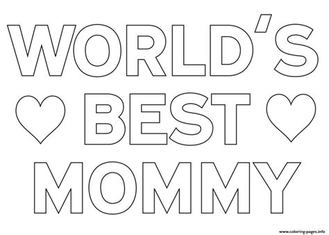 worlds  mommy mom coloring pages printable