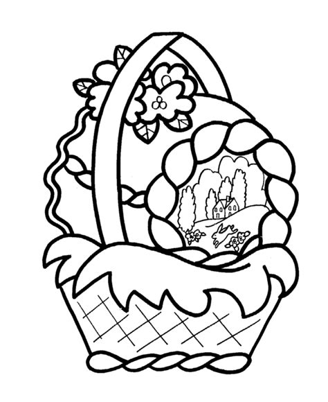 easter egg coloring pages bluebonkers cute easter basket coloring