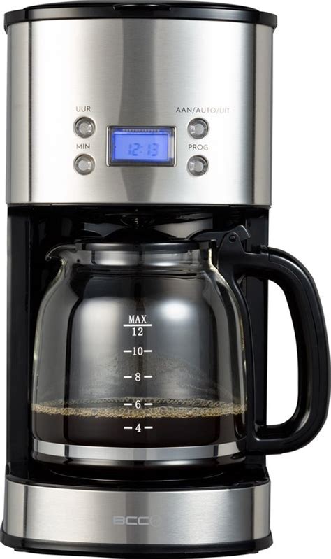 bcc deluxe koffiezetapparaat filterkoffie zwart  koppen schenktuit bol
