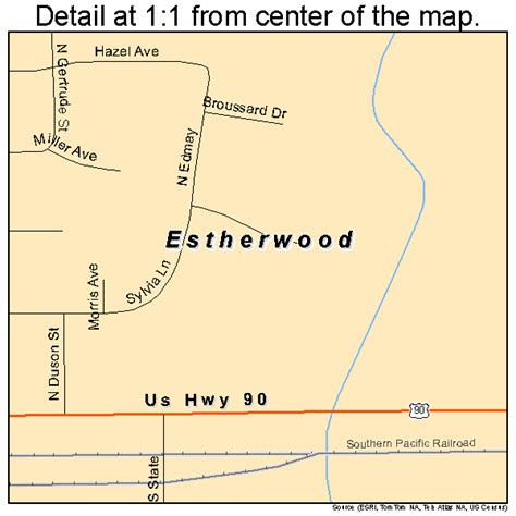 estherwood louisiana street map