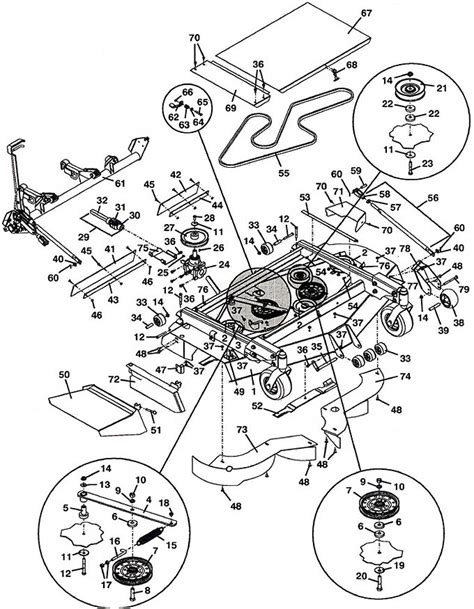 grasshopper parts diagram  deck mower assembly
