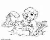 Coloring Moana Pages Printable Jadedragonne Kids Lineart Adults sketch template