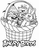 Angry Easter Birds Coloring Basket Bird sketch template
