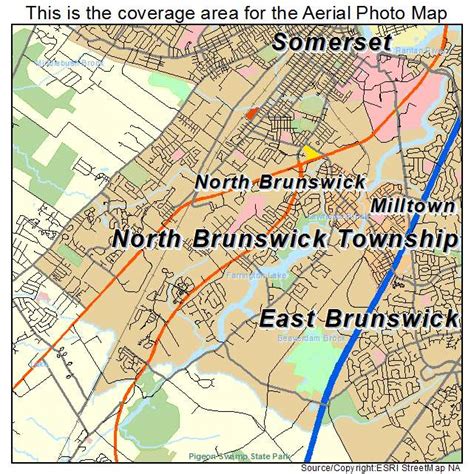 aerial photography map  north brunswick township nj  jersey