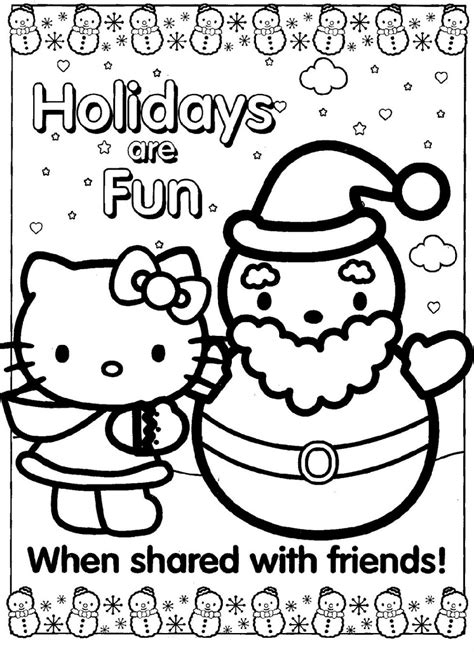 kitty christmas coloring pages  crayola coloring pages