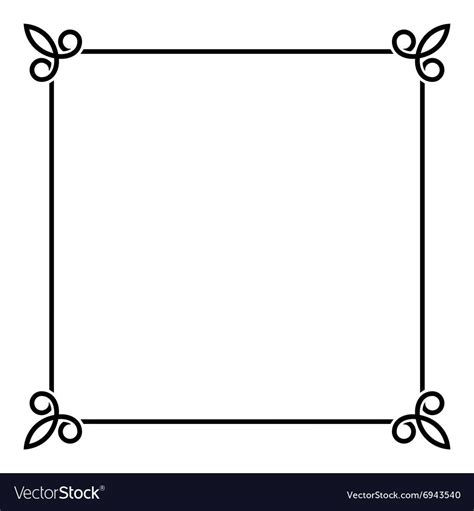 black border vintage frame  white background vector illustration