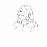 Coloring Pages President Kamala Harris sketch template