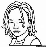 Coloring Jaden Smith Famous Pages Actor Thecolor sketch template