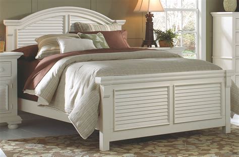 cottage traditions white king panel bed  american woodcrafters  pan coleman furniture