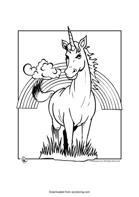 kleurplaat unicorn met regenboog kleurplaat eenhoorn