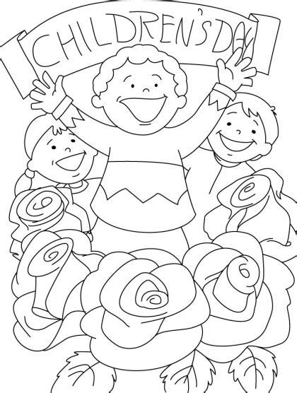 childrens day coloring pages   childrens day coloring