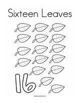 Coloring 16 Number Pages Sixteen Leaves Many Phones Numbers Color Twistynoodle sketch template