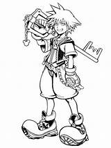 Kingdom Hearts Sora Coloring Pages Color Printable Drawings Getcolorings Impressive Manga Print Deviantart Anime sketch template