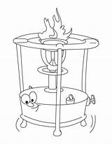 Stove Coloring Drawing Pages Oven Getdrawings Kids Sketch Template sketch template