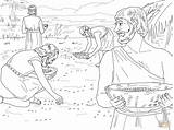 Manna Coloring Pages Bible School Moses Heaven Printable Kids Choose Board sketch template