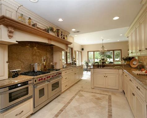 travertine floor white cabinets design pictures remodel