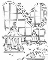 Coloring Coaster Roller Sheet Carousel Sheets Disney Fair Park Pages Amusement Parks Achterbahn Theme Drawing Coloringpagesfortoddlers Colouring Fun Color Karussell sketch template