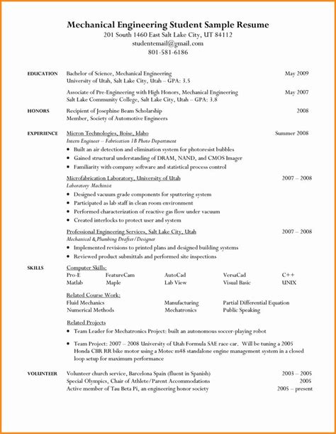 engineering student resume template    images