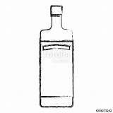 Vodka Bottle Clipartmag Drawing sketch template