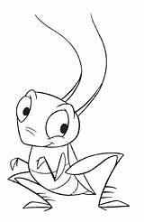 Coloring Pages Mulan Grasshopper Coloringpages1001 Cricket Disney Tattoo Drawing Google sketch template